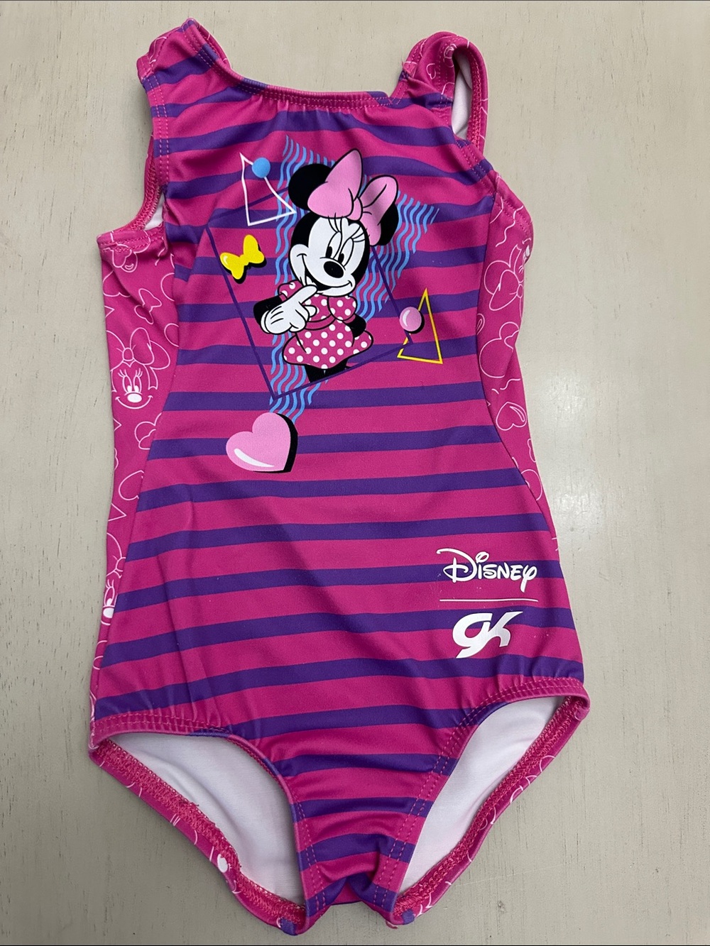 GK Elite X Disney Collaboration Mini Mouse Gymnastics Leotard -size TD (Toddler)